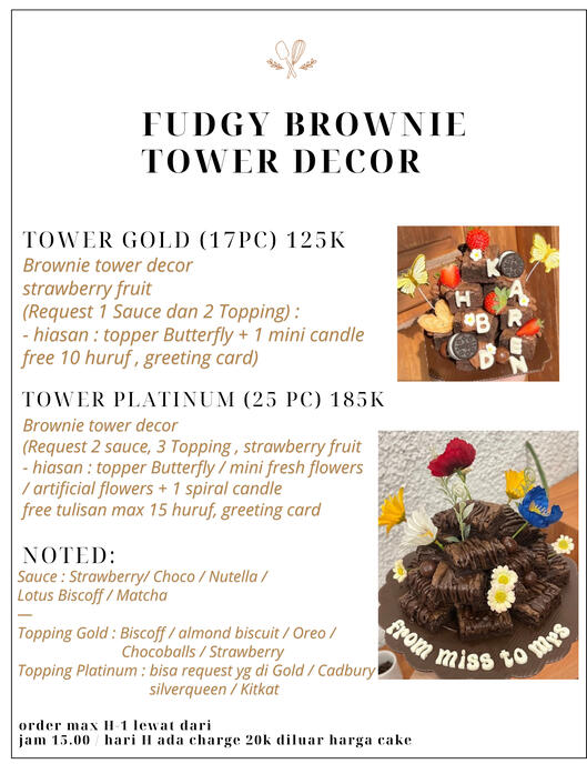 BROWNIE TOWER BDAY/U