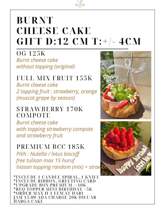 BURNT CHEESECAKE D12cm