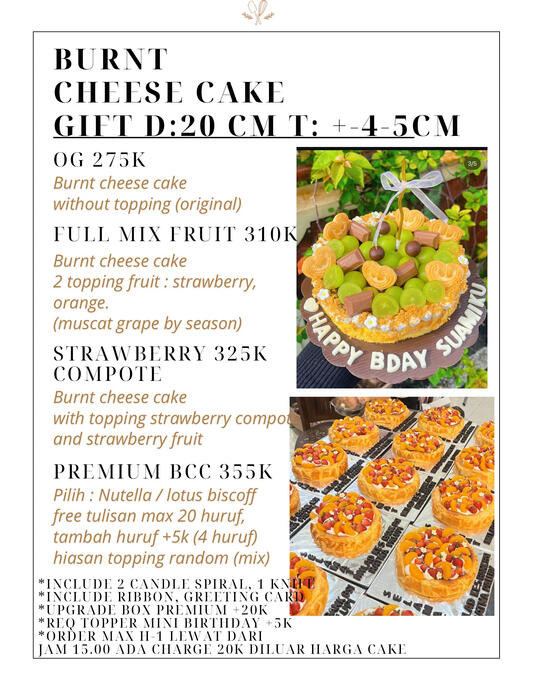 BURNT CHEESE CAKE D20cm