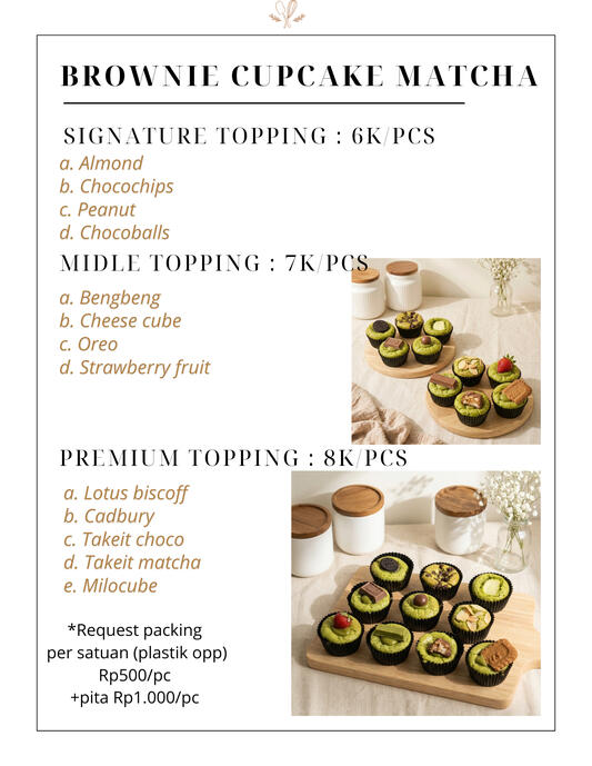 BROWNIE CUPCAKE MATCHA
